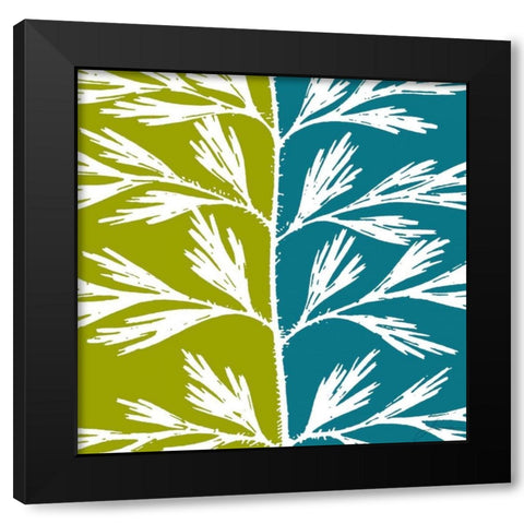 Duo Stem III Black Modern Wood Framed Art Print with Double Matting by Burghardt, James