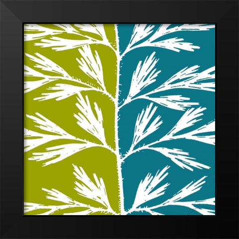 Duo Stem III Black Modern Wood Framed Art Print by Burghardt, James