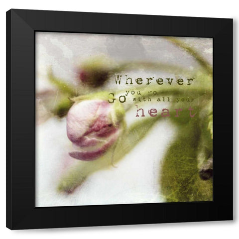 Blossoming Inspiration III Black Modern Wood Framed Art Print by Open Journey