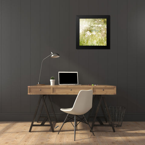 Blossoming Inspiration IV Black Modern Wood Framed Art Print by Open Journey
