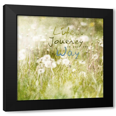 Blossoming Inspiration IV Black Modern Wood Framed Art Print with Double Matting by Open Journey