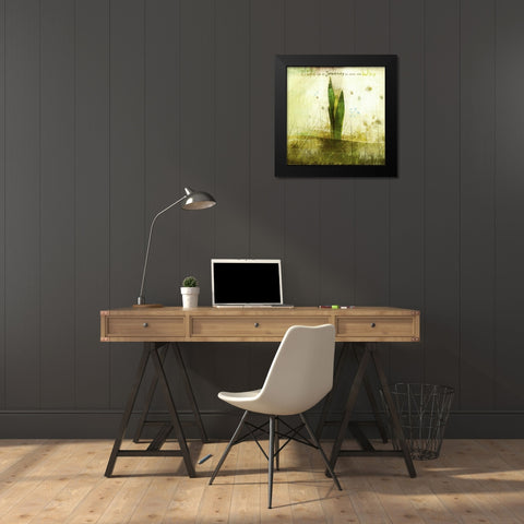 Blossoming Inspiration V Black Modern Wood Framed Art Print by Open Journey