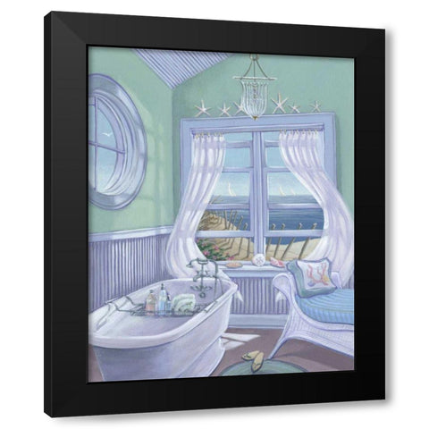 Coastal Breeze II Black Modern Wood Framed Art Print by McIntyre, Joelle