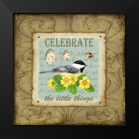 Wings of Wonder I Black Modern Wood Framed Art Print by Maday, Jane