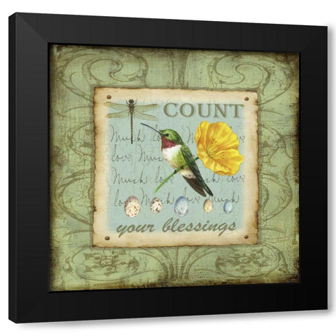 Wings of Wonder II Black Modern Wood Framed Art Print with Double Matting by Maday, Jane