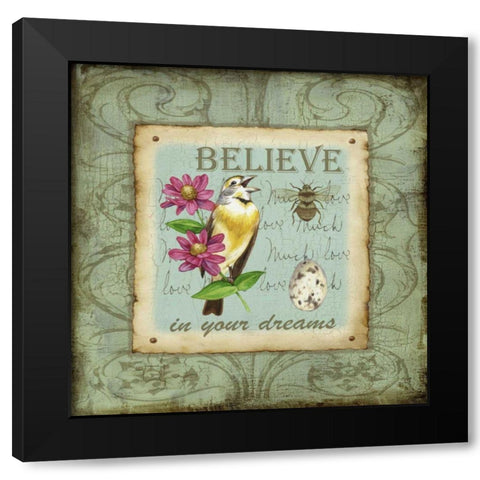 Wings of Wonder IV Black Modern Wood Framed Art Print with Double Matting by Maday, Jane