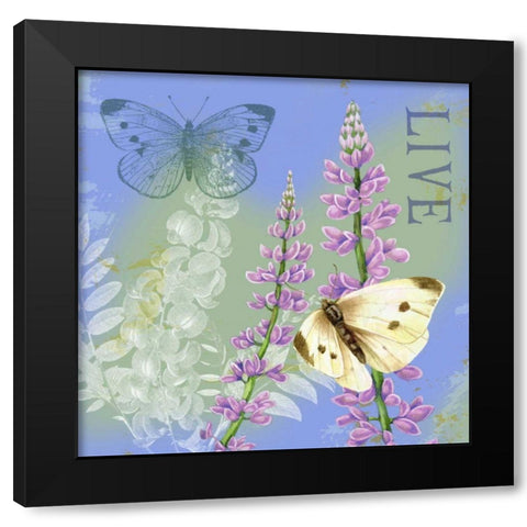Butterflies Inspire I Black Modern Wood Framed Art Print by Maday, Jane