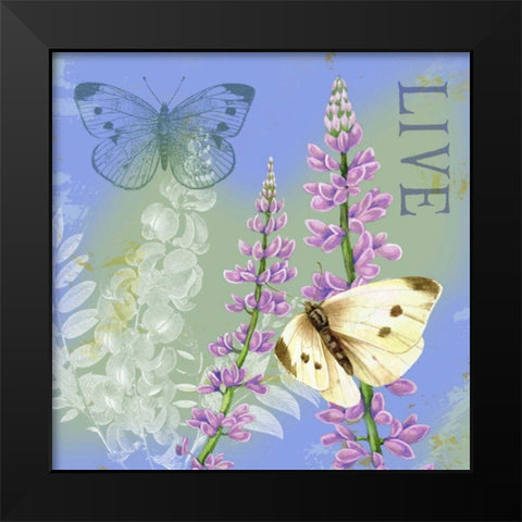 Butterflies Inspire I Black Modern Wood Framed Art Print by Maday, Jane