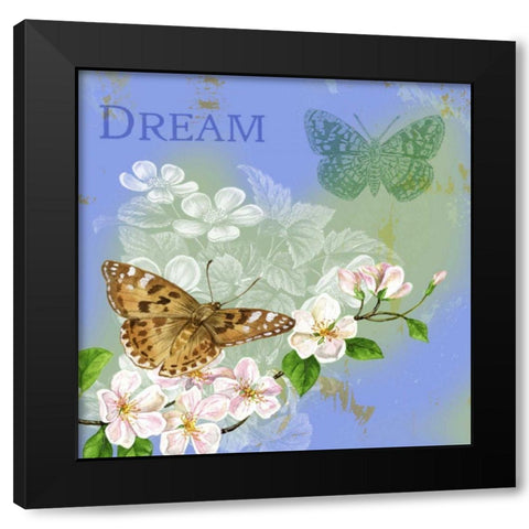 Butterflies Inspire II Black Modern Wood Framed Art Print with Double Matting by Maday, Jane