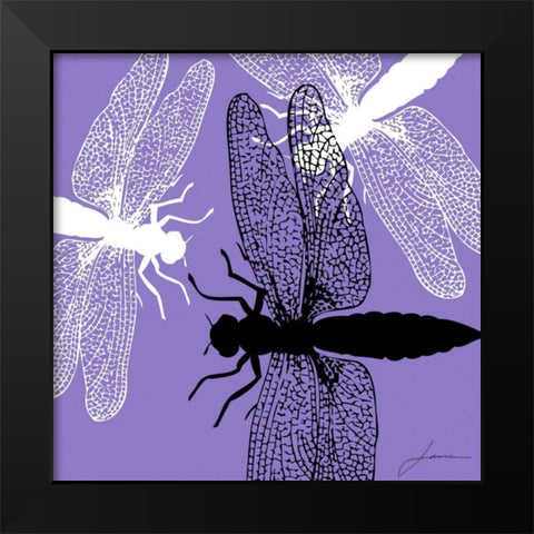 Pop Fly V Black Modern Wood Framed Art Print by Burghardt, James
