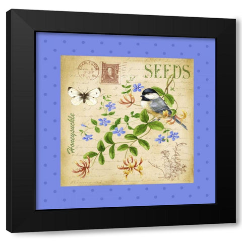 Blooming Garden II Black Modern Wood Framed Art Print with Double Matting by Maday, Jane