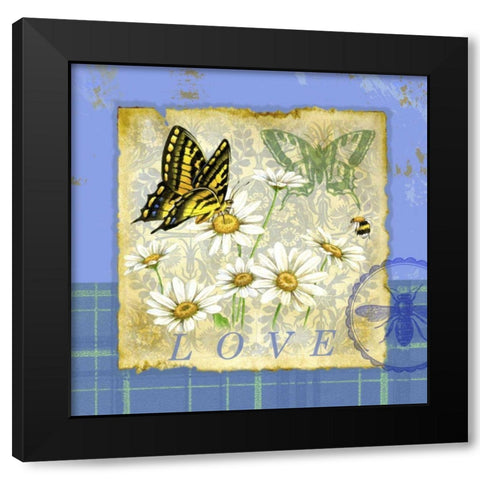 Papillon Plaid I Black Modern Wood Framed Art Print with Double Matting by Maday, Jane
