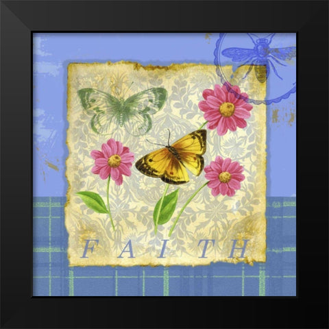 Papillon Plaid II Black Modern Wood Framed Art Print by Maday, Jane