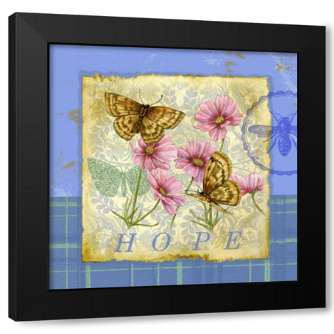 Papillon Plaid III Black Modern Wood Framed Art Print with Double Matting by Maday, Jane