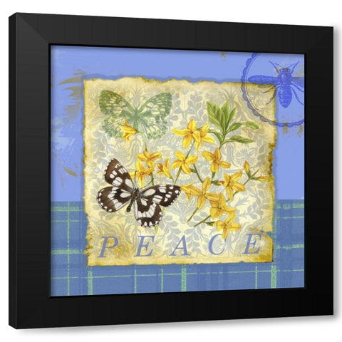 Papillon Plaid IV Black Modern Wood Framed Art Print by Maday, Jane