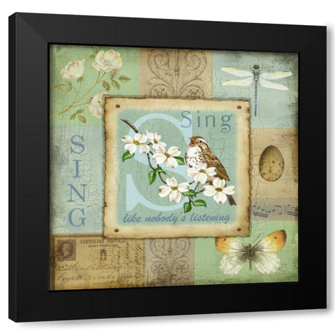 Sweet Inspirations IV Black Modern Wood Framed Art Print with Double Matting by Maday, Jane