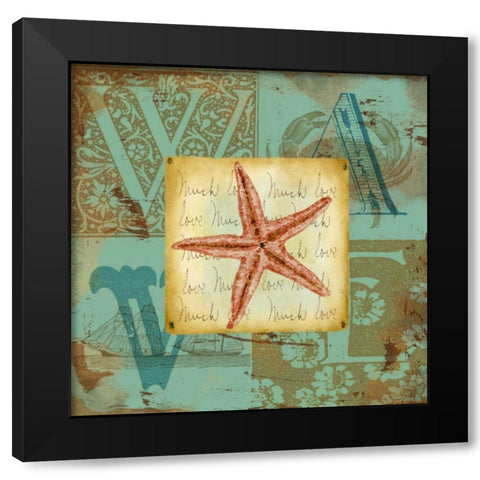 Sand and Surf II Black Modern Wood Framed Art Print by Maday, Jane