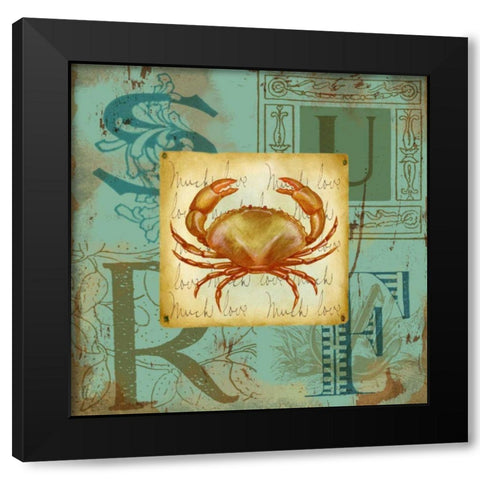 Sand and Surf III Black Modern Wood Framed Art Print with Double Matting by Maday, Jane