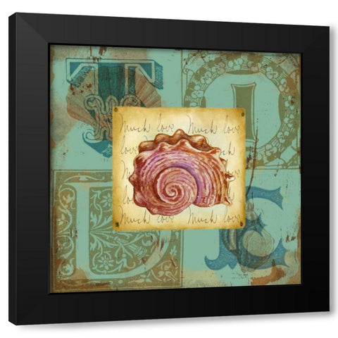 Sand and Surf IV Black Modern Wood Framed Art Print with Double Matting by Maday, Jane