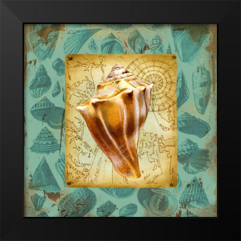 Seaside Gifts III Black Modern Wood Framed Art Print by Maday, Jane