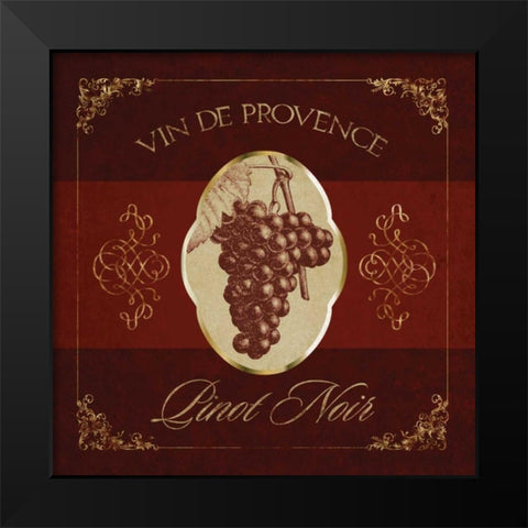 Wine Label IV Black Modern Wood Framed Art Print by Beth Anne Creative