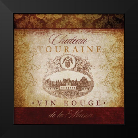 Wine Label VI Black Modern Wood Framed Art Print by Beth Anne Creative