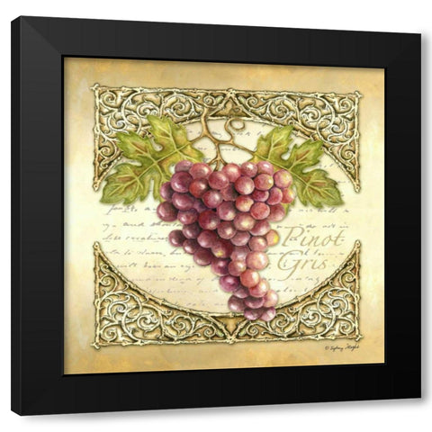 Wine Grapes I Black Modern Wood Framed Art Print by Wright, Sydney