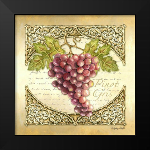 Wine Grapes I Black Modern Wood Framed Art Print by Wright, Sydney