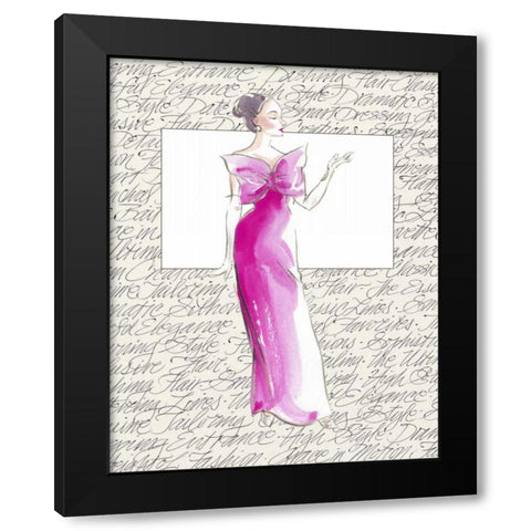 50s Fashion II Black Modern Wood Framed Art Print by Della-Piana, Elissa