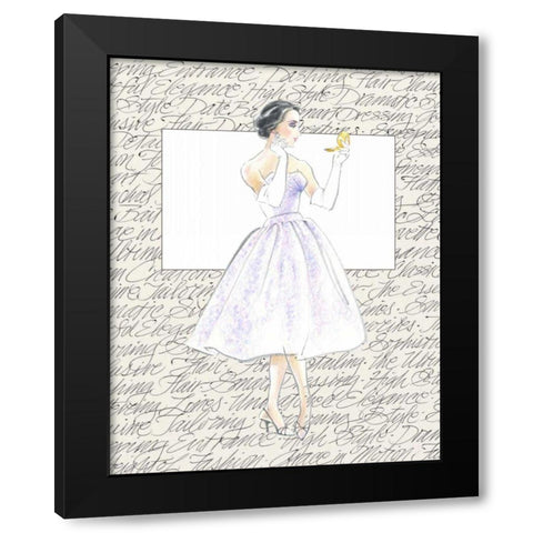 50s Fashion X Black Modern Wood Framed Art Print with Double Matting by Della-Piana, Elissa