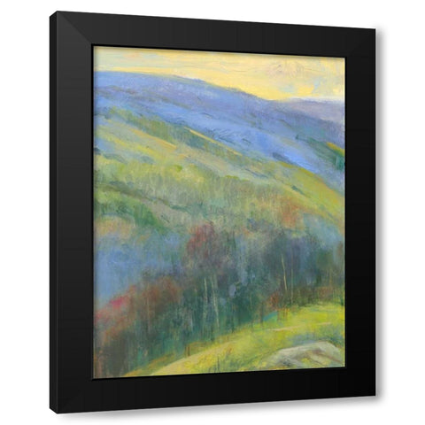 Mountain View IV Black Modern Wood Framed Art Print with Double Matting by Thomas, H.