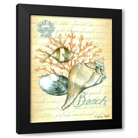 Under The Sea II Black Modern Wood Framed Art Print by Wright, Sydney