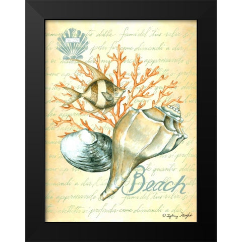 Under The Sea II Black Modern Wood Framed Art Print by Wright, Sydney