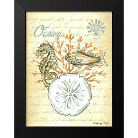 Under The Sea III Black Modern Wood Framed Art Print by Wright, Sydney