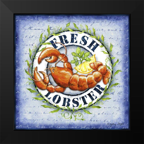 Seafood Sign IV Black Modern Wood Framed Art Print by Wright, Sydney
