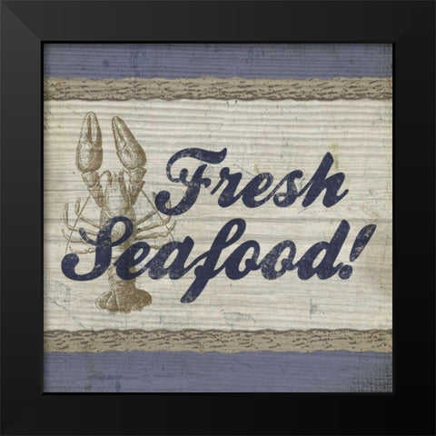 Beach Sign XII Black Modern Wood Framed Art Print by Beth Anne Creative