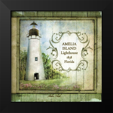 Florida Lighthouse I Black Modern Wood Framed Art Print by Beth Anne Creative
