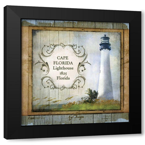 Florida Lighthouse III Black Modern Wood Framed Art Print by Beth Anne Creative