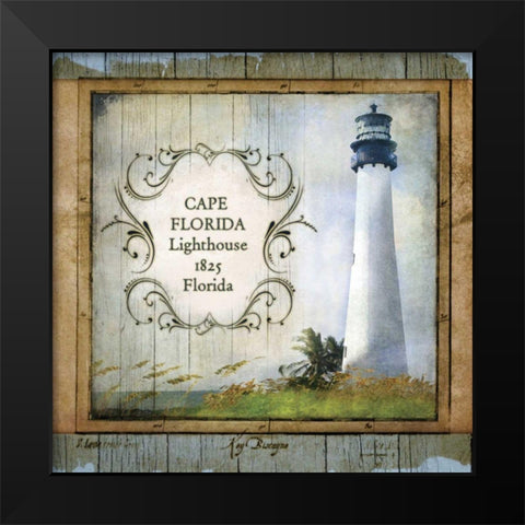 Florida Lighthouse III Black Modern Wood Framed Art Print by Beth Anne Creative
