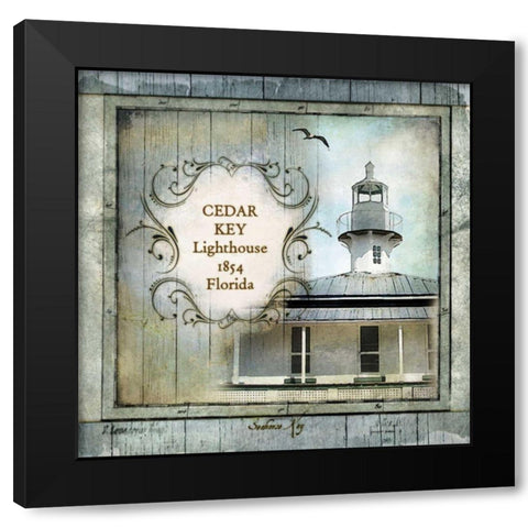 Florida Lighthouse IV Black Modern Wood Framed Art Print with Double Matting by Beth Anne Creative
