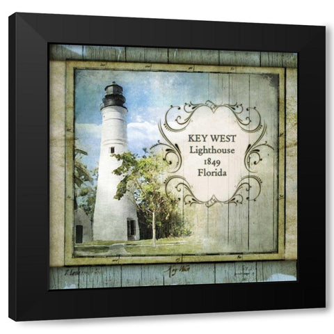 Florida Lighthouse VI Black Modern Wood Framed Art Print by Beth Anne Creative