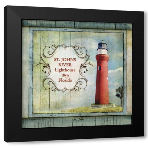 Florida Lighthouse XI Black Modern Wood Framed Art Print by Beth Anne Creative