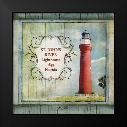 Florida Lighthouse XI Black Modern Wood Framed Art Print by Beth Anne Creative