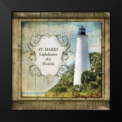 Florida Lighthouse XII Black Modern Wood Framed Art Print by Beth Anne Creative