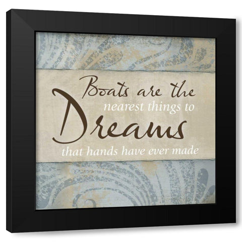 Coastal Inspiration I Black Modern Wood Framed Art Print with Double Matting by Beth Anne Creative