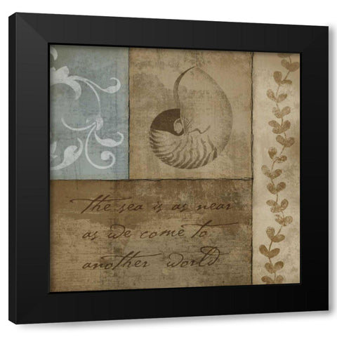 Coastal Inspiration V Black Modern Wood Framed Art Print by Beth Anne Creative