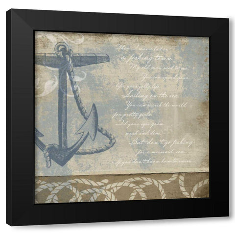 Coastal Inspiration VI Black Modern Wood Framed Art Print with Double Matting by Beth Anne Creative
