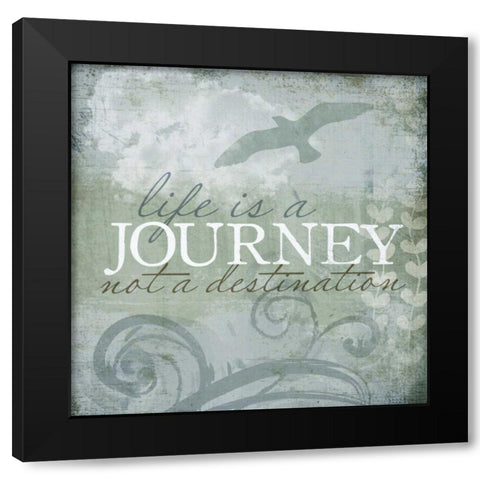 Coastal Inspiration VII Black Modern Wood Framed Art Print with Double Matting by Beth Anne Creative