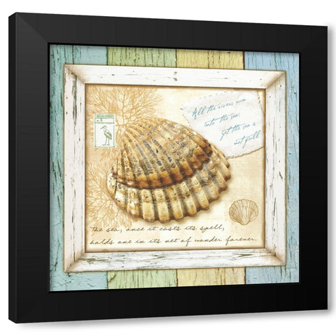 Sea Treasures V Black Modern Wood Framed Art Print with Double Matting by Beth Anne Creative