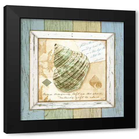 Sea Treasures VI Black Modern Wood Framed Art Print by Beth Anne Creative